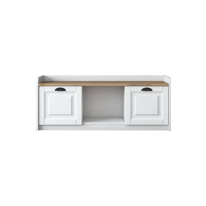 Hanah Home P2 - 1808 Zapatero Blanco y Nogal 120x45x40 cm